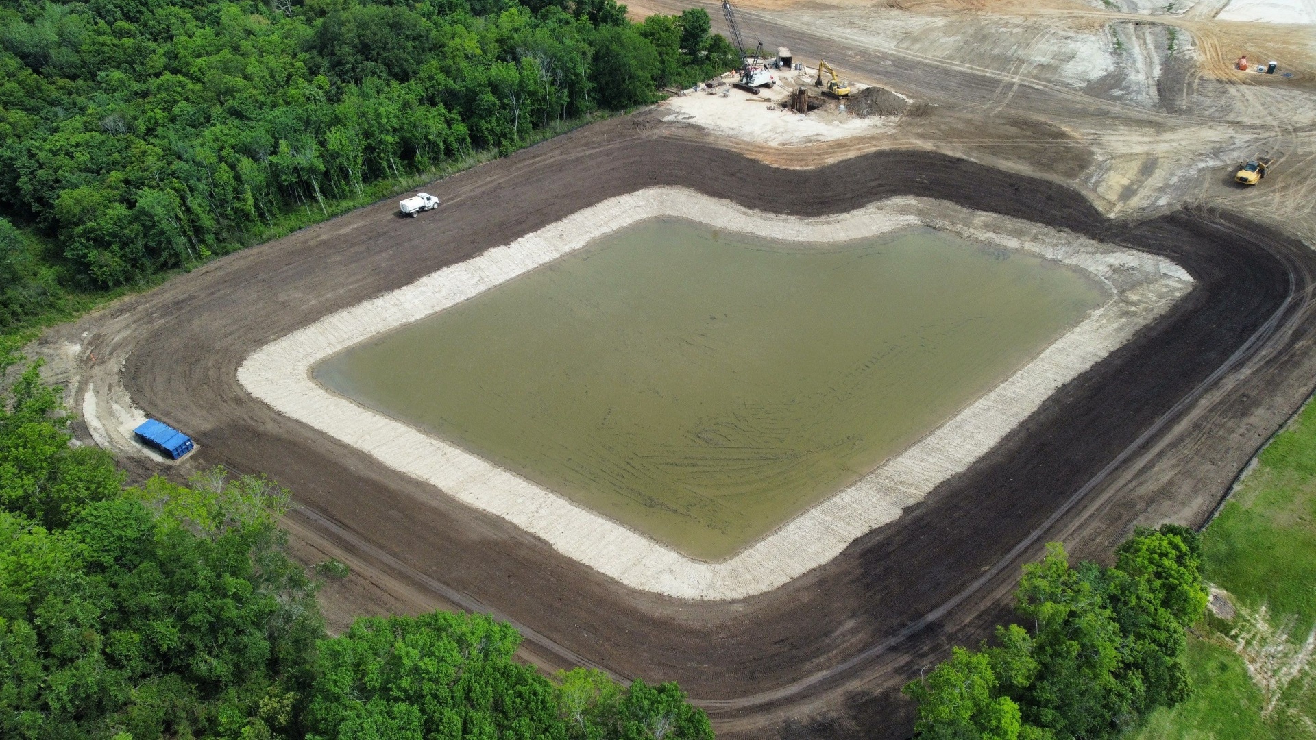 Detention pond excavation project in Fort Bend County by Lone Star JC Construction