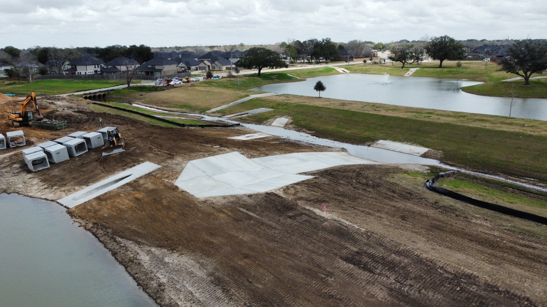 Storm drainage infrastructure installation in SE Texas by Lone Star JC Construction